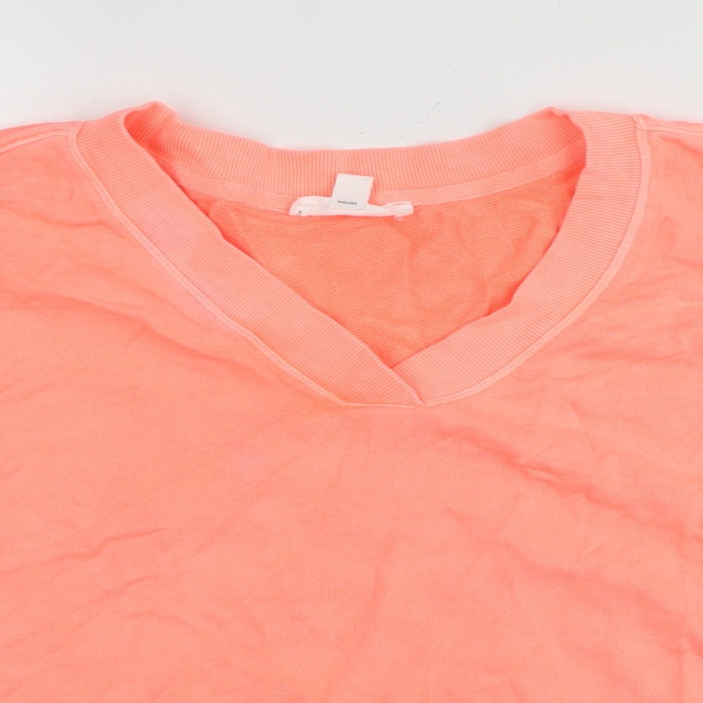 Botique Womens Pink Cotton Pullover Sweatshirt Size M Pullover