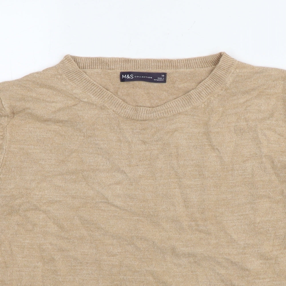 Womens UK Size 10 Marks and Spencer Brown Pullover Jumper