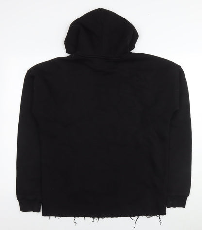 Mens UK Size M Boohoo Black Pullover Hoodie