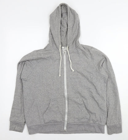 Womens UK Size L Divided by H&M Grey Full Zip Hoodie