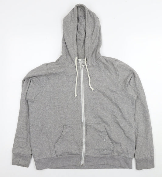 Womens UK Size L Divided by H&M Grey Full Zip Hoodie
