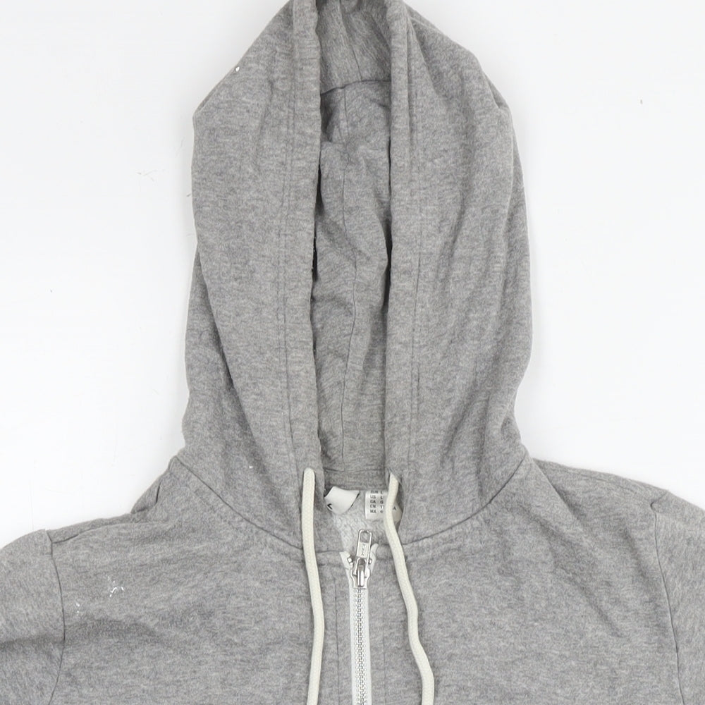 Womens UK Size L Divided by H&M Grey Full Zip Hoodie