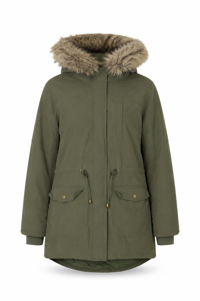 Womens UK Size M Oasis Green Parka Coat