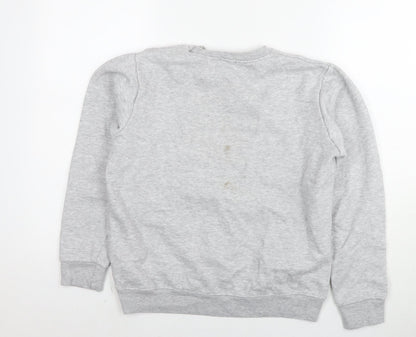 Boohoo Womens Grey Cotton Pullover Sweatshirt Size 6 Pullover - Woman