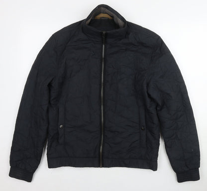 Mens UK Size M Marks and Spencer Black Quilted Coat