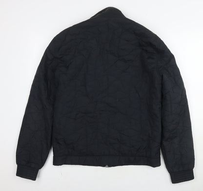 Mens UK Size M Marks and Spencer Black Quilted Coat