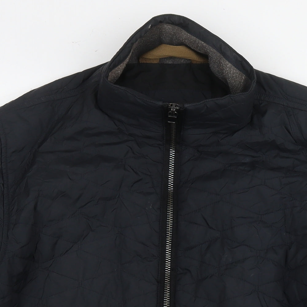 Mens UK Size M Marks and Spencer Black Quilted Coat