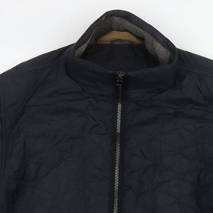 Mens UK Size M Marks and Spencer Black Quilted Coat