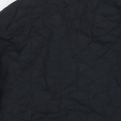 Mens UK Size M Marks and Spencer Black Quilted Coat