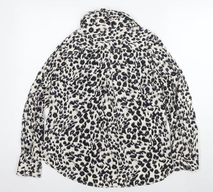 Velvet Heart Womens Multicoloured Animal Print Viscose Basic Button-Up Size S Collared - Leopard Print