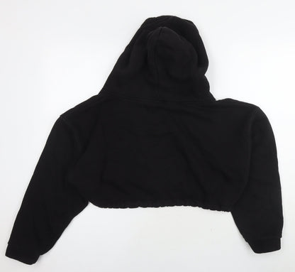 Back view of COS women’s black polyester pullover hoodie, size S, pullover