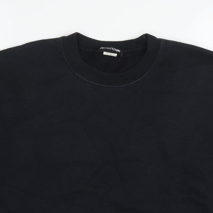 PRETTYLITTLETHING Womens Black Cotton Pullover Sweatshirt Size S Pullover