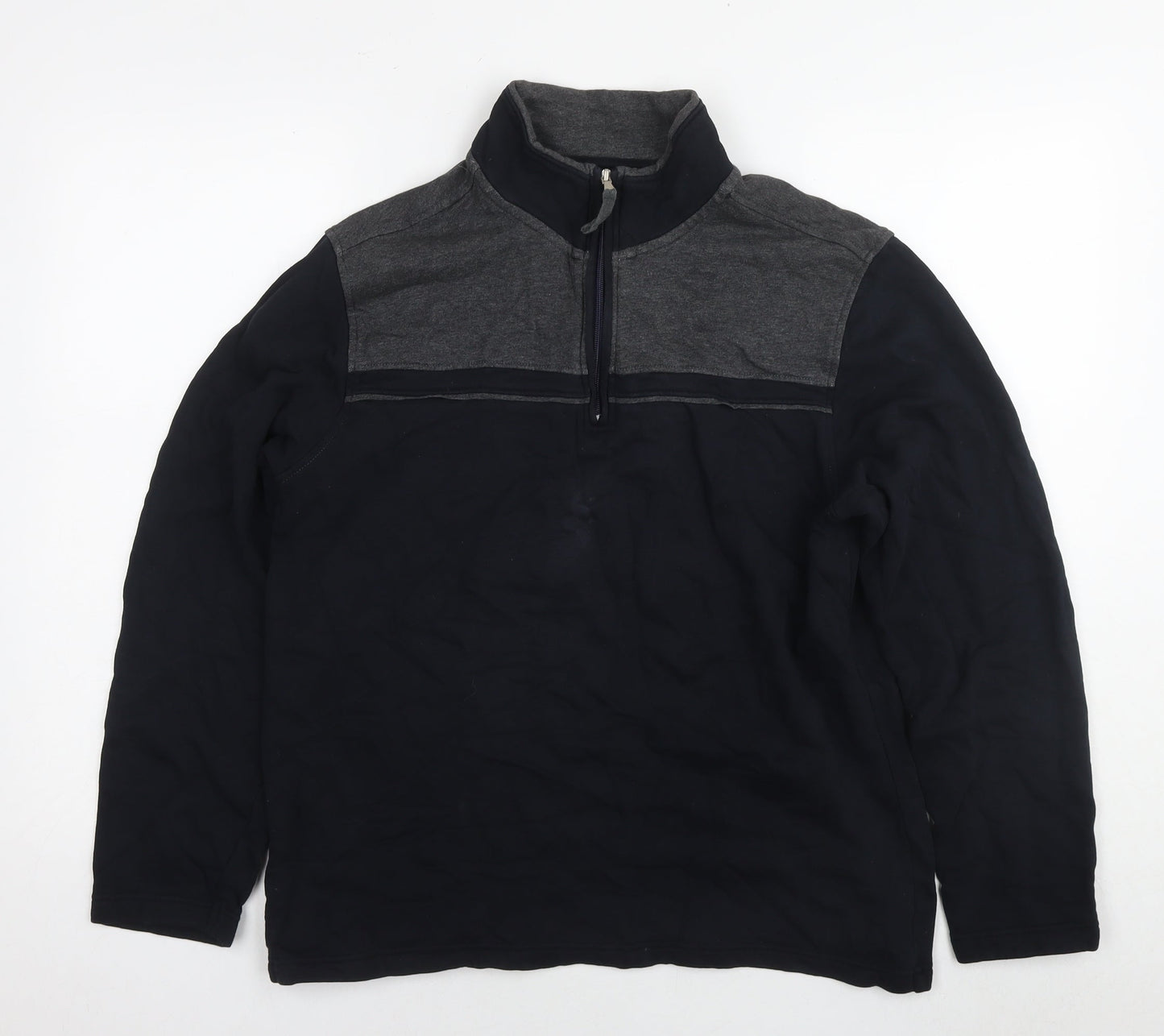 Mens UK Size M Blue Harbour Black Full Zip Sweatshirt