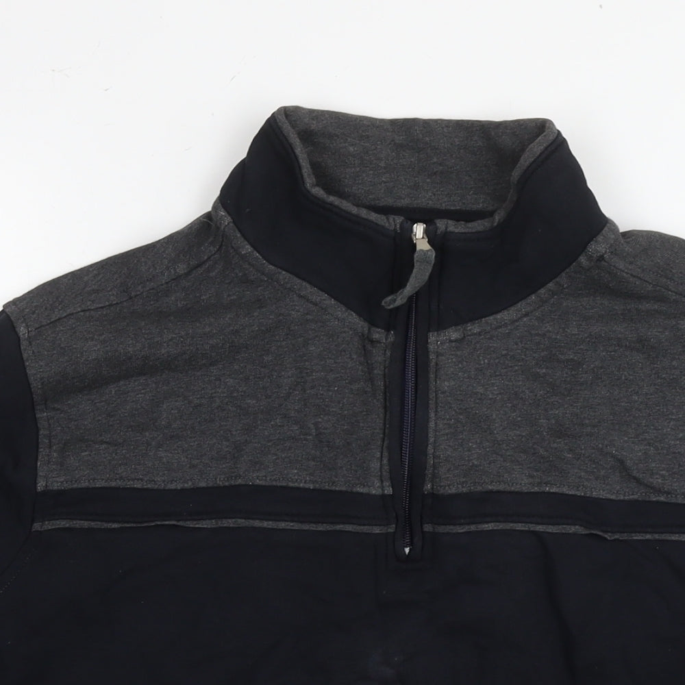 Mens UK Size M Blue Harbour Black Full Zip Sweatshirt