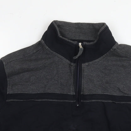 Mens UK Size M Blue Harbour Black Full Zip Sweatshirt