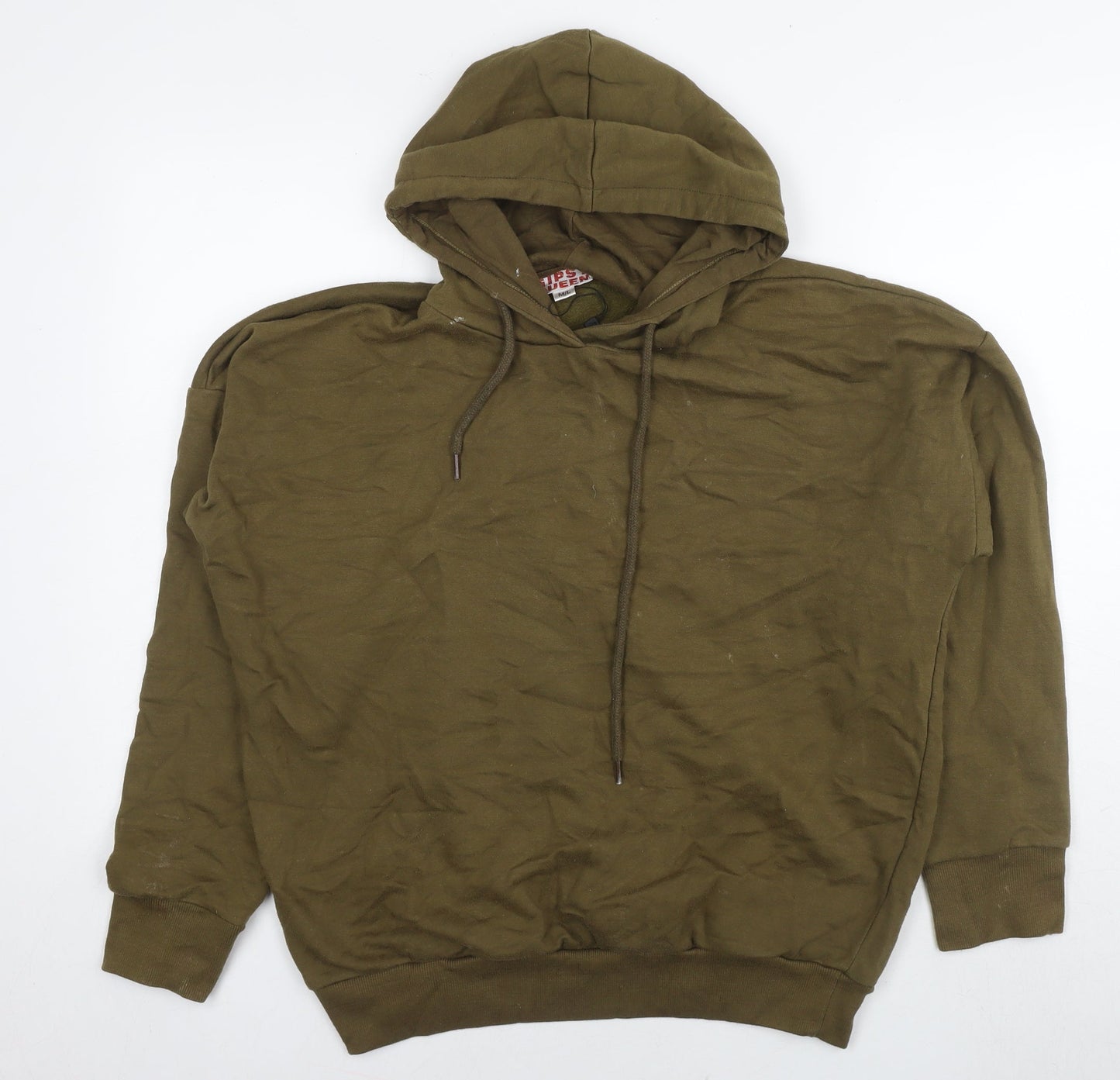 Gipsy Queen Womens Green Polyester Pullover Hoodie Size M Pullover - Wings Size M/L