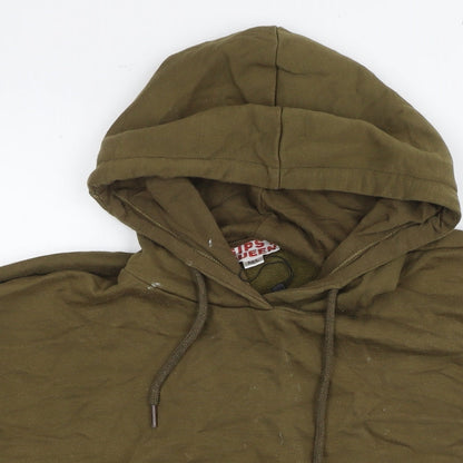 Gipsy Queen Womens Green Polyester Pullover Hoodie Size M Pullover - Wings Size M/L