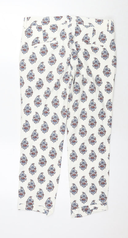 Womens UK Size M Zara Regular Fit  White Trousers