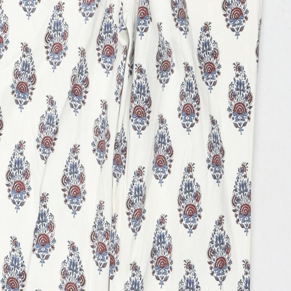 Womens UK Size M Zara Regular Fit  White Trousers