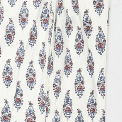 Womens UK Size M Zara Regular Fit  White Trousers