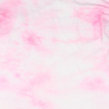New Girl Order Womens Pink Polyester Basic T-Shirt Size 8 Round Neck - Logo