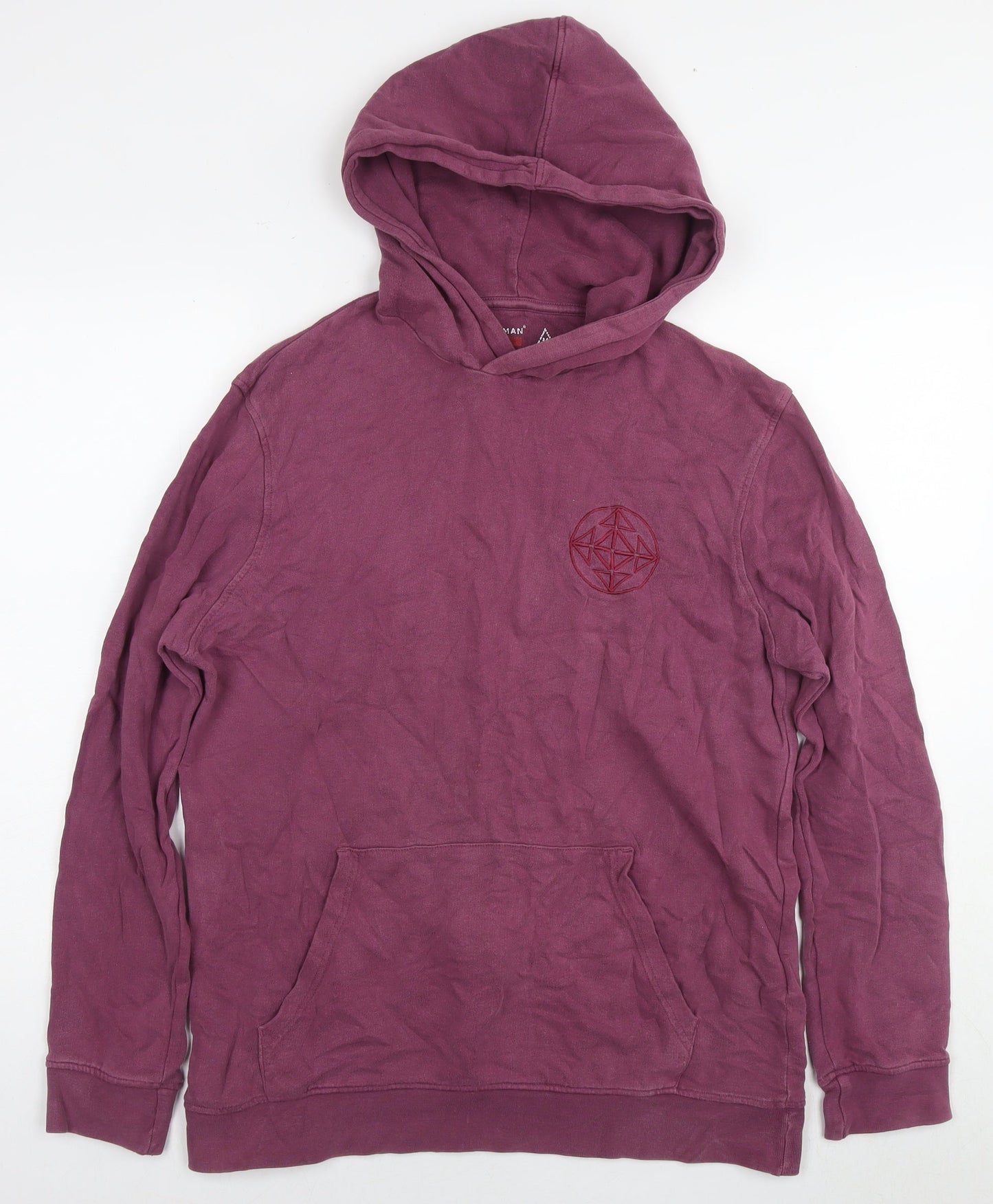 Topman Mens Purple Cotton Pullover Hoodie Size M