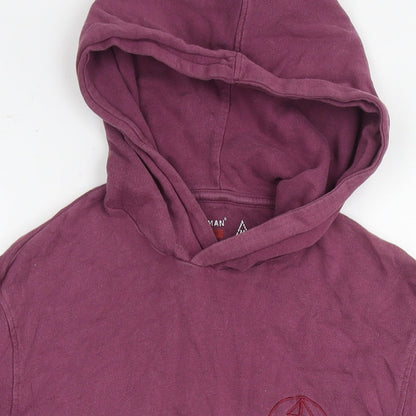 Topman Mens Purple Cotton Pullover Hoodie Size M