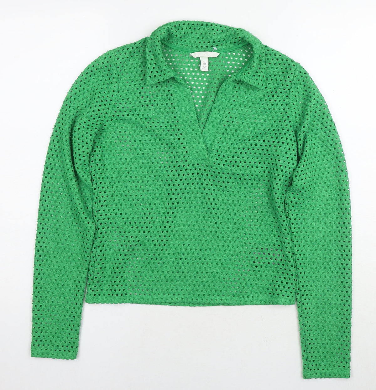 Womens UK Size S H&M Green Pullover Jumper