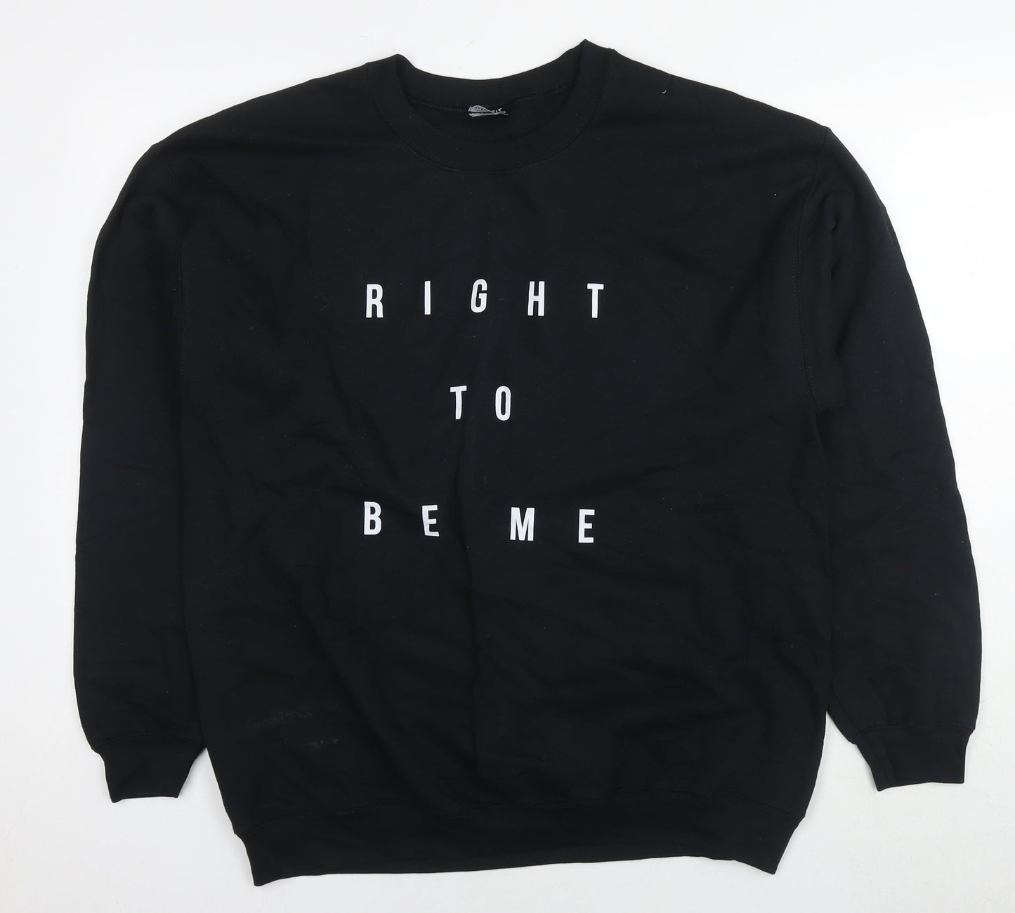 Outfit Womens Black Polyester Pullover Sweatshirt Size L Pullover - Proud to be me