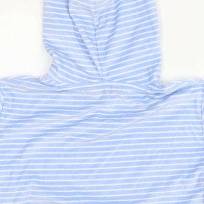 Boux Avenue Womens Blue Striped Polyester Pullover Hoodie Size 8 Pullover