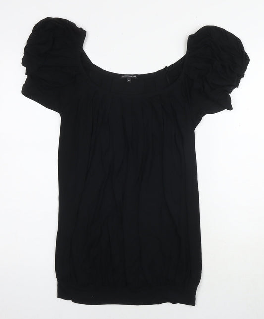 Womens UK Size 10 Marks and Spencer Black Tunic Blouse