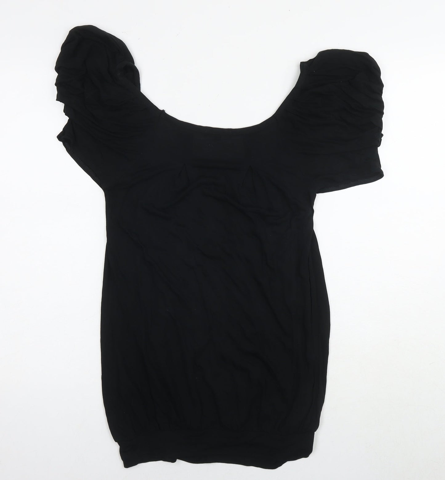 Womens UK Size 10 Marks and Spencer Black Tunic Blouse