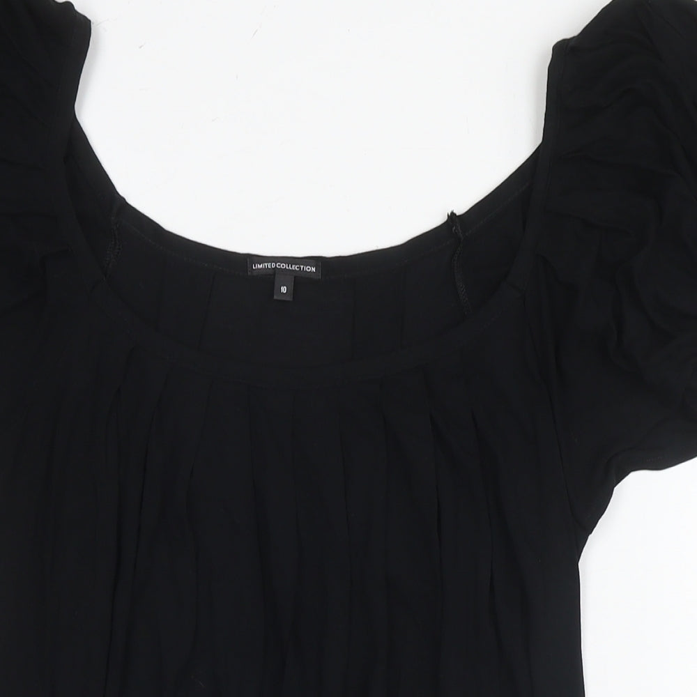 Womens UK Size 10 Marks and Spencer Black Tunic Blouse