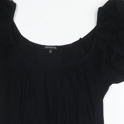 Womens UK Size 10 Marks and Spencer Black Tunic Blouse