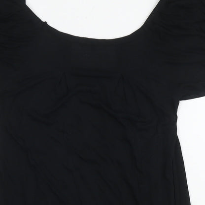 Womens UK Size 10 Marks and Spencer Black Tunic Blouse
