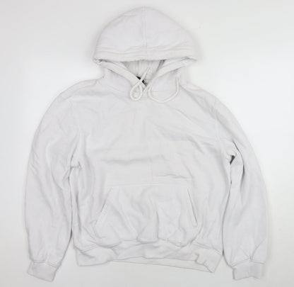 H&M Womens White Cotton Pullover Hoodie Size S Pullover