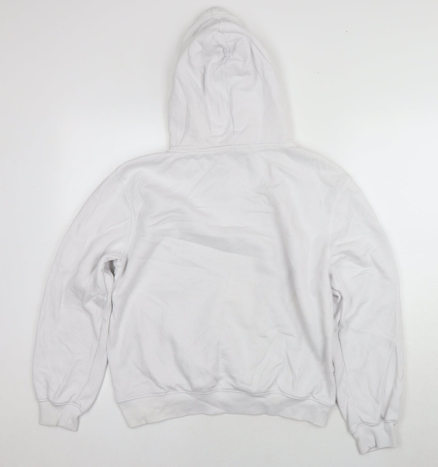H&M Womens White Cotton Pullover Hoodie Size S Pullover
