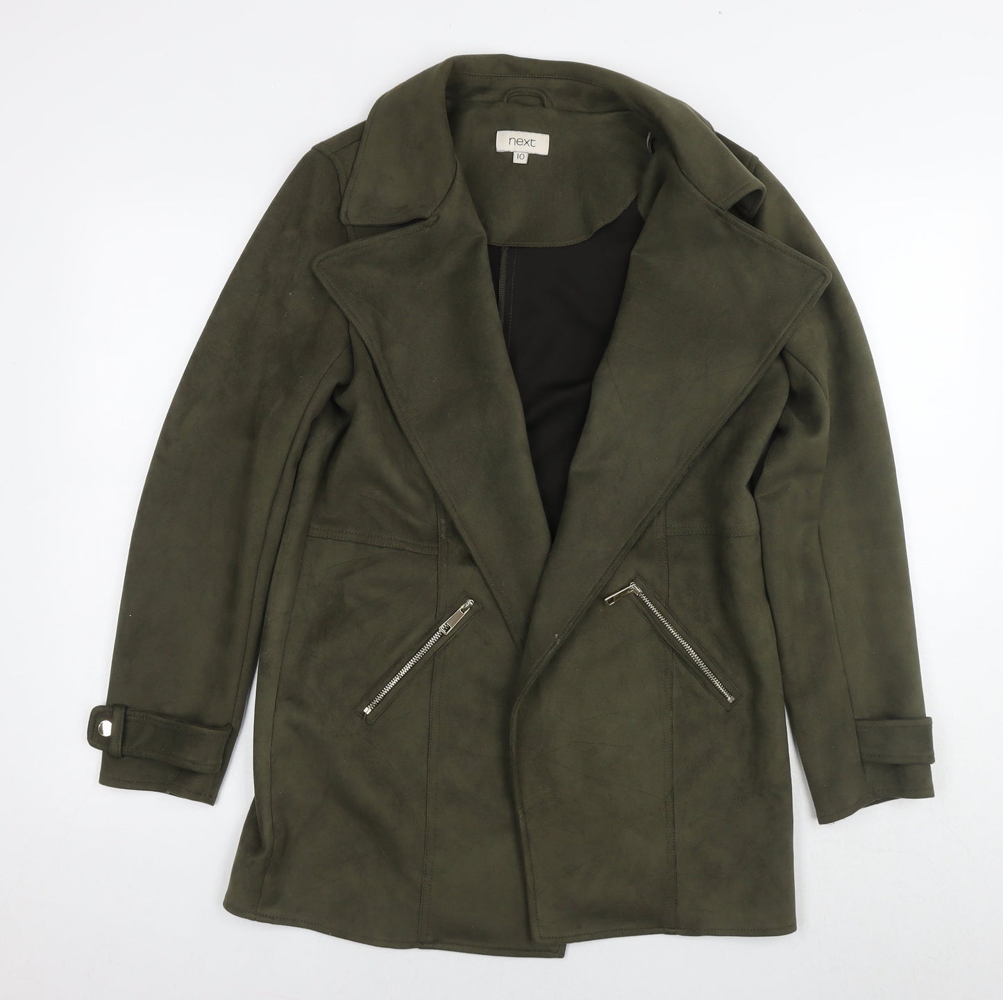 Womens UK Size 10 NEXT Green Kimono Coat