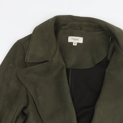 Womens UK Size 10 NEXT Green Kimono Coat