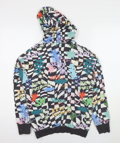 H&M Boys Multicoloured Geometric Cotton Pullover Hoodie Size 10-11 Years Pullover - Age 10-12 Years Positive Icons