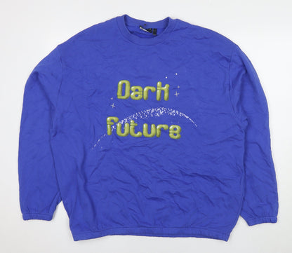 Womens UK Size L ASOS Blue Pullover Sweatshirt