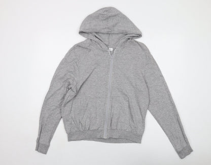 Womens UK Size M H&M Grey Full Zip Hoodie