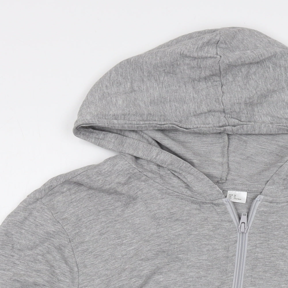Womens UK Size M H&M Grey Full Zip Hoodie