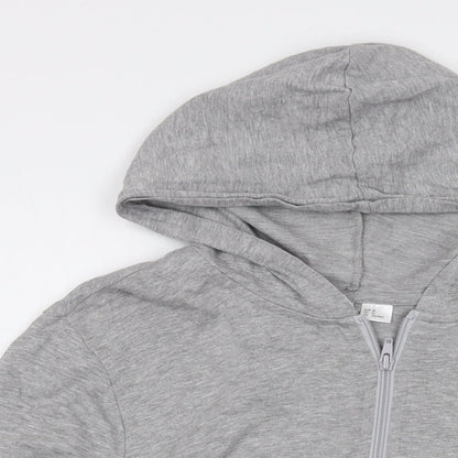 Womens UK Size M H&M Grey Full Zip Hoodie