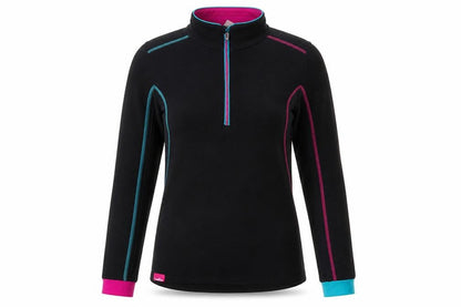 Decathlon Womens Black Polyester Pullover Sweatshirt Size XS Zip