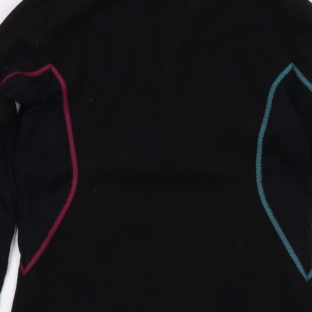 DECATHLON Womens Black Polyester Pullover Sweatshirt Size XS Zip