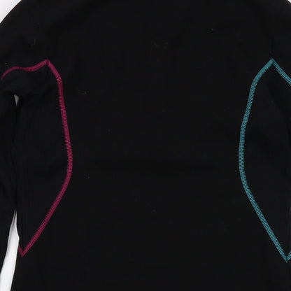 DECATHLON Womens Black Polyester Pullover Sweatshirt Size XS Zip