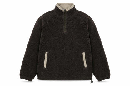 Front view of Canada men’s brown polyester pullover sweatshirt, size M
