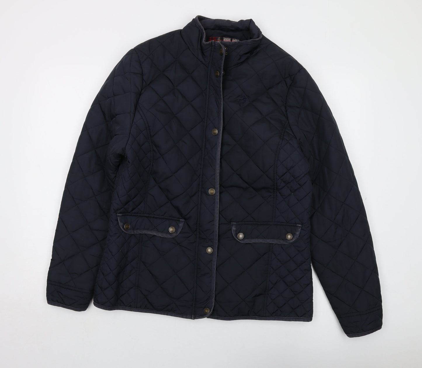 Brakeburn Womens Blue Quilted Jacket Size 14 Zip