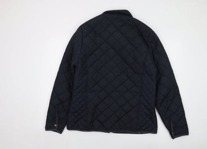 Brakeburn Womens Blue Quilted Jacket Size 14 Zip